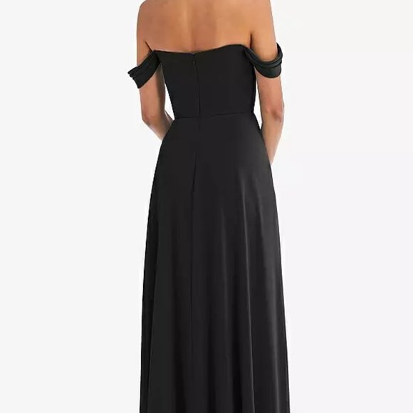 Thread TH065..Off-the-Shoulder Draped Neckline Maxi Dress....Black...Size 12 - Picture 3 of 7